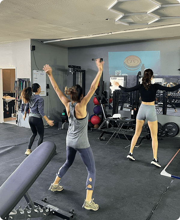 REVO demo class participants training in a gym